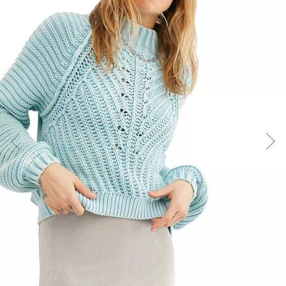 Free People Sweatheart Sweater Small - Picture 1 of 5